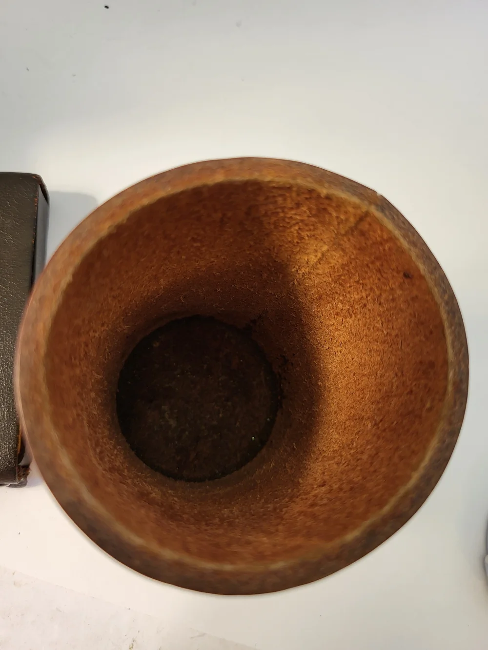 1960s German Handelsgold Leather Dice Cup and Set/5 Dice
